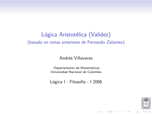Lógica Aristotélica (Validez) - (basado en notas anteriores de