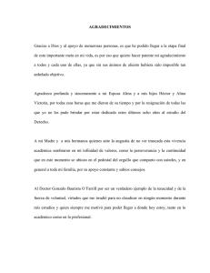 AGRADECIMIENTOS Gracias a Dios y al apoyo de numerosas
