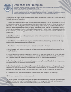 derechos del protegido - Unidad Nacional de Protección