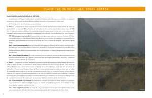CLASIFICACIÓN DE CLIMAS, SEGÚN KÖPPEN