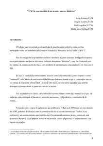 1 "11M: la construcción de un acontecimiento histórico" Jorge