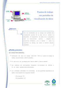 Puestos de trabajo con pantallas de visualización de datos