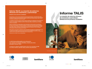 Informe TALIS. La creación de entornos eficaces de