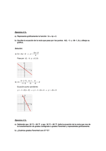 Ejercicio nº 5.- a) Representa gráficamente la función 3x + 4y = 2. b