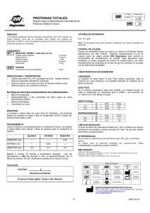 Proteínas Totales: Reactivo para Determinación Colorimétrica