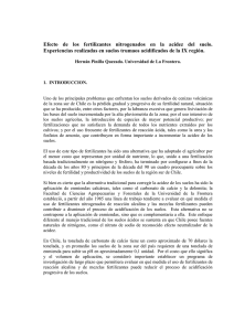Fertilizantes N y acidez de los suelos