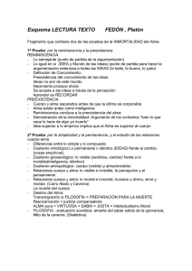 Esquema LECTURA TEXTO FEDÓN , Platón
