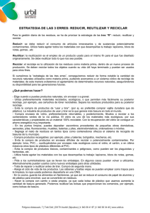 Las 3 "R"s: reducir, reutilizar y reciclar