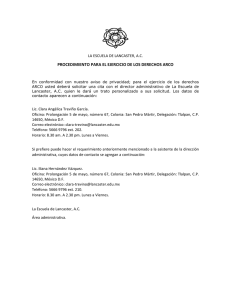 PROCEDIMIENTO PARA EL EJERCICIO DE LOS DERECHOS ARCO