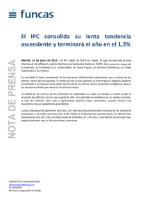 El IPC consolida su lenta tendencia ascendente y
