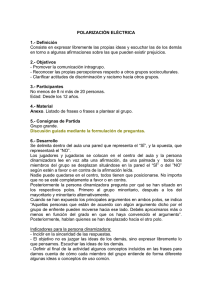 POLARIZACIÓN ELÉCTRICA 1.- Definición Consiste en expresar
