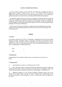 EXTRA EXAMINATION RULES In order to fulfil its objectives