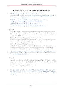 Ejercicios Resueltos Leyes Ponderales Química General