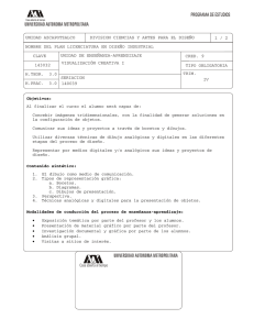 Programa de Visualización Creativa I - Diseño Industrial UAM