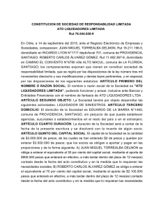 CONSTITUCION DE SOCIEDAD DE RESPONSABILIDAD
