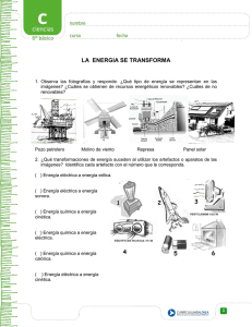 Transformaciones de Energía: Hoja de Trabajo de Ciencias