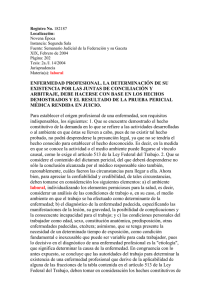 Enfermedad Profesional: Determinación y Prueba Pericial