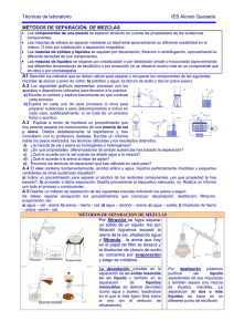 Separación de mezclas