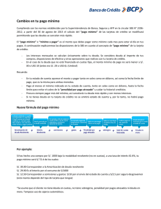 Cambios en tu pago mínimo