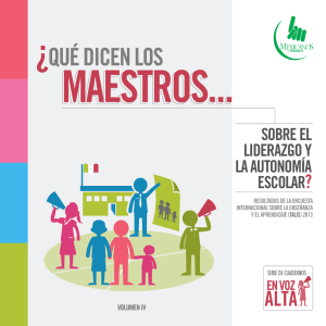 SOBRE EL LIDERAZGO Y LA AUTONOMÍA ESCOLAR?