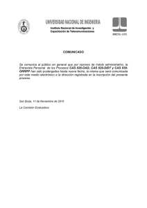 COMUNICADO Se comunica al público en general que por razones