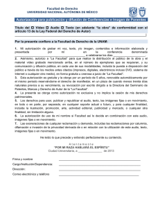 Autorización para publicación y difusión de Conferencias e Imagen