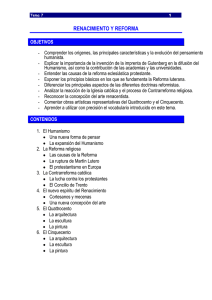 renacimiento y reforma - Colegio Sagrado Corazón de Granada