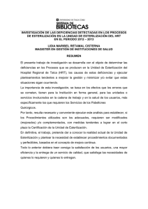 investigación de las deficiencias detectadas en los procesos de