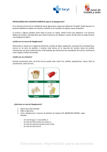 ¿Qué hacer en caso de hipoglucemia? 1. Deje lo que esté haciendo