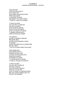 Te quieres ir - Letra