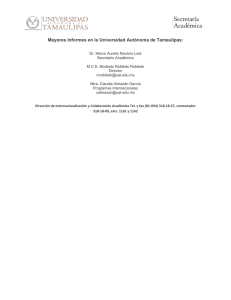 Mayores Informes en la Universidad Autónoma de Tamaulipas:
