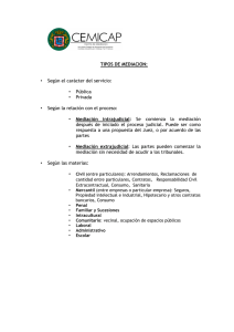 5 -TIPOS DE MEDIACION Y MATERIAS
