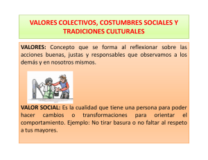 Valores, Costumbres y Tradiciones Culturales