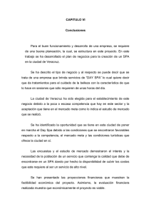 CAPITULO VI Conclusiones Para el buen funcionamiento y