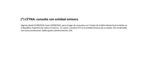 (*) CFTNA: consulte con entidad emisora