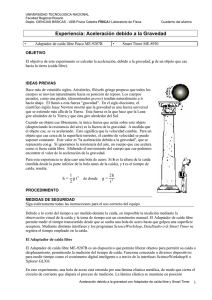 Experiencia: Aceleración debido a la Gravedad