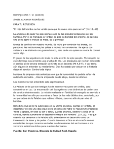 Domingo XXIX T. O. (Ciclo B) ÁNGEL ALMANSA RODRÍGUEZ
