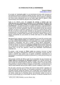 El ethos oculto de la universidad.