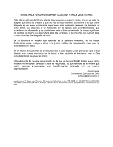 19 Creo en la resurrección de la carne y en la vida eterna