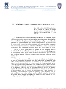 la premisa inarticulada en las sentencias