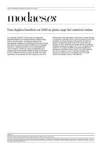 Yoox duplica beneficio en 2009 en pleno auge del comercio online
