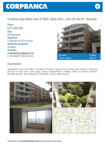 Cardenal José María Caro N°3005, Depto.503 L, Est.120, Bd.78