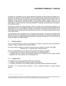 1 SISTEMAS FORMALES / LÓGICOS