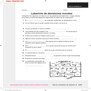 Laberinto de Decisiones Morales: Hoja de Actividades Religión