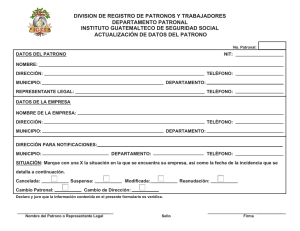 DIVISION DE REGISTRO DE PATRONOS Y TRABAJADORES
