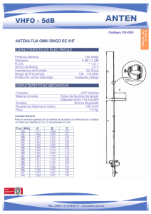 Antena VHF OMNI RINGO: Especificaciones y Ajuste
