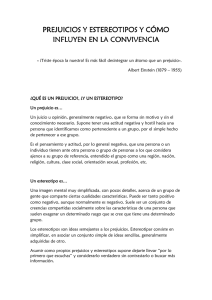 Prejuicios y estereotipos: Impacto en la convivencia social