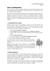 Tema 1: El periodo barroco