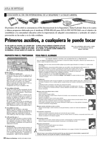 Primeros auxilios, a cualquiera le puede tocar