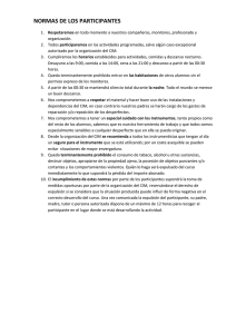 NORMAS DE LOS PARTICIPANTES
